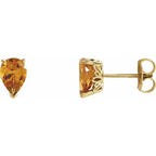 Pear 3-Prong Scroll Setting® Stud Earring