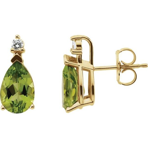 Pear 3-Prong Accented Earrings