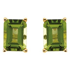 Emerald 4-Prong Scroll Setting® Stud Earring - Image 2