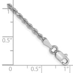 Leslie's 14K White Gold 2mm Diamond-Cut Rope Chain Anklet - Image 2