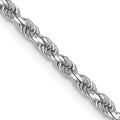 Leslie's 14K White Gold 2mm Diamond-Cut Rope Chain