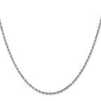 Leslie's 14K White Gold 2mm Diamond-Cut Rope Chain - Image 2