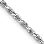 Leslie's 14K White Gold 2mm Diamond-Cut Rope Chain