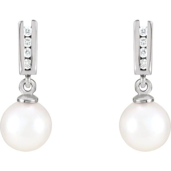 Accented Pearl Earrings - Image 2