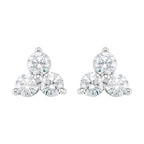 Three-Stone Cluster Earrings - Image 2