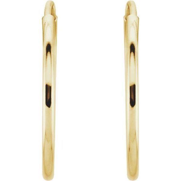 Endless Tube Hoop Earrings - Image 2