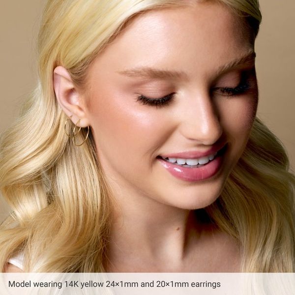 Endless Tube Hoop Earrings - Image 3
