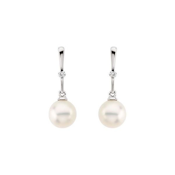 Accented Pearl Earrings - Image 2