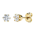 Round 6-Prong Stud Earrings