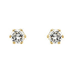 Round 6-Prong Stud Earrings - Image 2