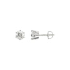 Round 6-Prong Stud Earrings