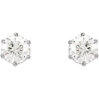Round 6-Prong Stud Earrings - Image 2