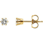 Round 6-Prong Stud Earrings