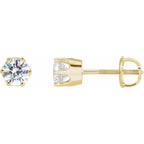 Round 6-Prong Stud Earrings