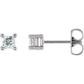 Square 4-Prong Stud Earrings