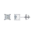 Square 4-Prong Stud Earrings
