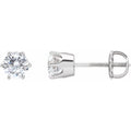 Round 6-Prong Stud Earrings