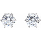 Round 6-Prong Stud Earrings - Image 2