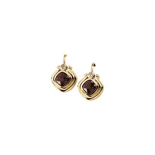 Accented Bezel-Set Earrings