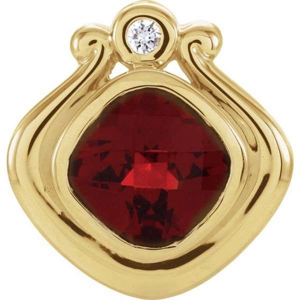 Accented Bezel-Set Pendant