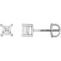 Square 4-Prong Stud Earrings