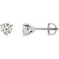 Round 3-Prong Stud Earrings