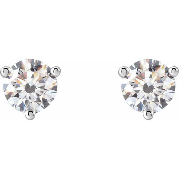 Round 3-Prong Stud Earrings - Image 2