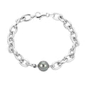 Sterling Silver Tahitian Pearl Bracelet