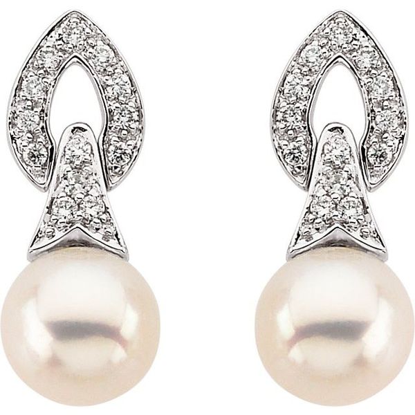 Accented Pearl Earrings - Image 2