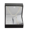 Sterling Silver Freshwater Pearl Wood Box Gift Set