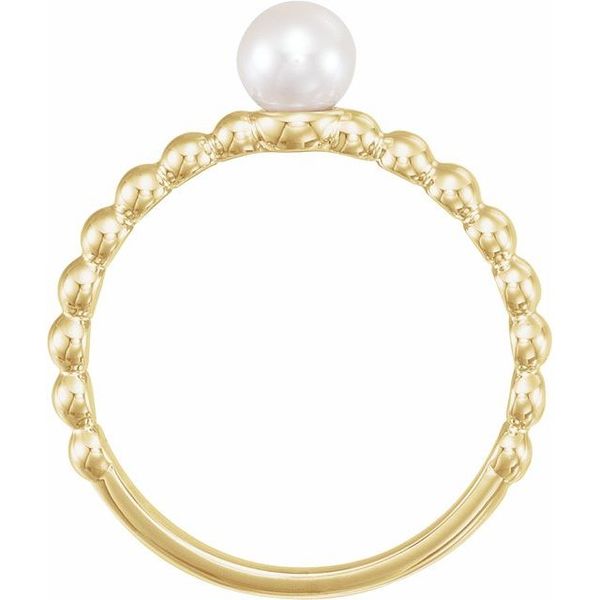 Beaded Stackable Pearl Ring - Image 2