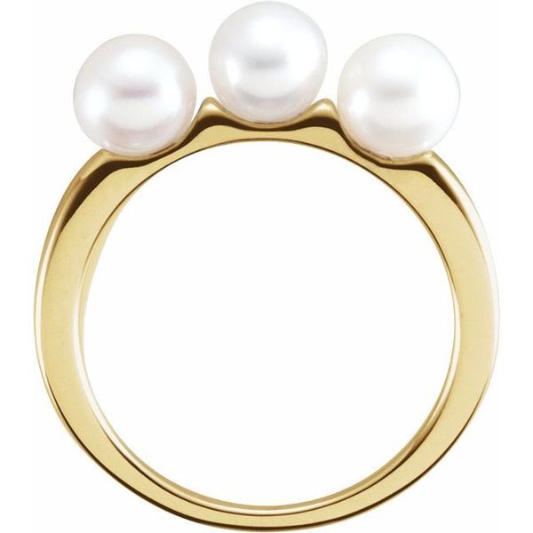 Three-Stone Pearl Ring - Image 2