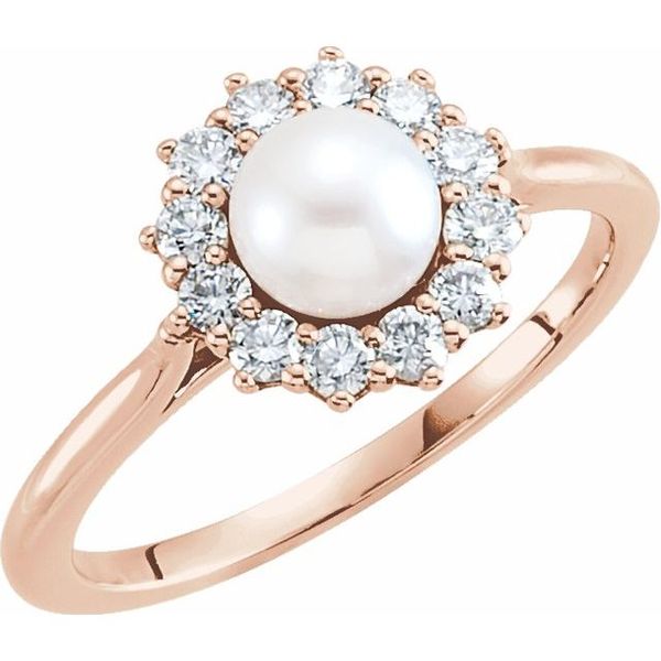 Halo-Style Pearl Ring