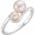 Two-Stone Pearl Ring