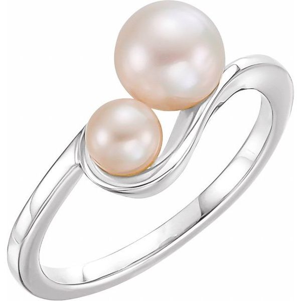 Two-Stone Pearl Ring