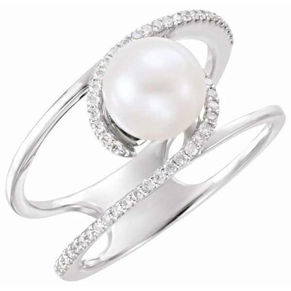 Pearl Negative Space Ring
