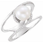 Pearl Negative Space Ring