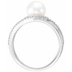 Pearl Negative Space Ring - Image 2
