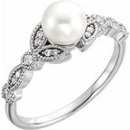 Pearl Leaf Ring