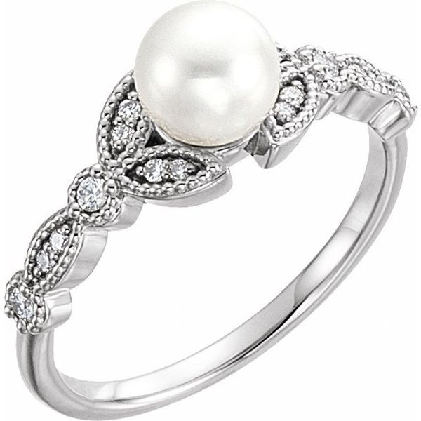 Pearl Leaf Ring