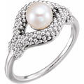 Beaded Pearl Ring
