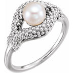 Beaded Pearl Ring