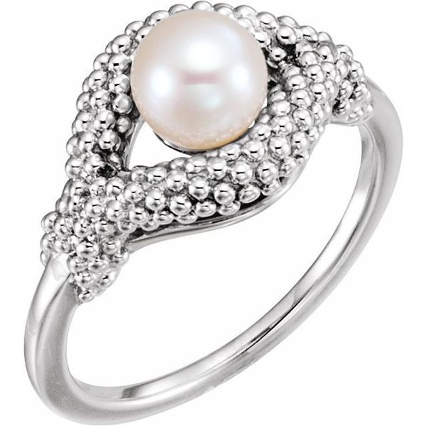 Beaded Pearl Ring