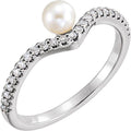 Pearl V Ring