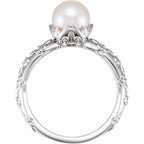 Vintage-Inspired Pearl Ring - Image 2