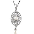 Pearl Granulated Filigree Necklace