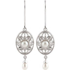 Vintage-Inspired Pearl Earrings - Image 2