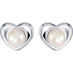 Pearl Heart Earrings - Image 2