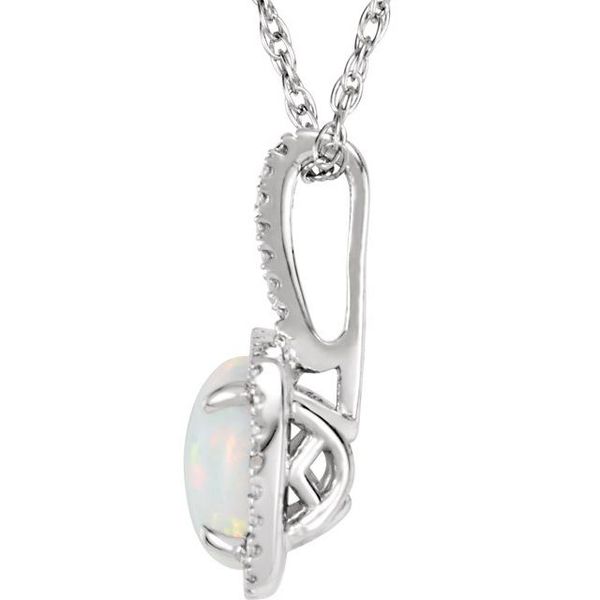 Halo-Style Birthstone Necklace - Image 2