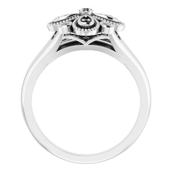 Accented Floral Ring - Image 2